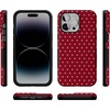image:imageCasely iPhone 14 Pro Max Case  On the Dot  Maroon Polka Dot  Bold Protective Design  MagSafe Compatible Design