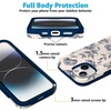 image:imageCasely iPhone 15 Case  Ink amp Iris  Vintage Floral  Bold Protective Design  Compatible with MagSafe