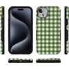 image:imageCasely iPhone 15 Plus Case  Checked Twice  Green Plaid  Bold Protective Design  MagSafe Compatible Design