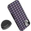 image:imageCasely iPhone 15 Plus Case  Harlequin Midnight Diamond  Black and Purple  Bold Protective Design  MagSafe Compatible Design