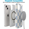 image:imageCasely iPhone 15 Plus Case  Lovebug  Blue Hearts  Compatible with MagSafe  Classic Ultra Slim DesignFit Check  Light Blue Checkerboard
