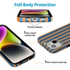 image:imageCasely iPhone 15 Plus Case  Lovebug  Blue Hearts  Compatible with MagSafe  Classic Ultra Slim DesignGo New York  Blue  Orange Stripes