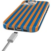 image:imageCasely iPhone 15 Plus Case  Lovebug  Blue Hearts  Compatible with MagSafe  Classic Ultra Slim DesignGo New York  Blue  Orange Stripes