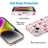 image:imageCasely iPhone 15 Plus Case  Lovebug  Blue Hearts  Compatible with MagSafe  Classic Ultra Slim DesignLover Girlie  Pink Bows