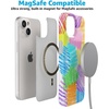 image:imageCasely iPhone 15 Plus Case  Lovebug  Blue Hearts  Compatible with MagSafe  Classic Ultra Slim DesignScribble Me That  Crayola Rainbow Pencil