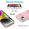 image:imageCasely iPhone 15 Plus Case  Lovebug  Blue Hearts  Compatible with MagSafe  Classic Ultra Slim DesignSealed with a Kiss  Pink Lipstick