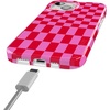image:imageCasely iPhone 15 Plus Case  Lovebug  Blue Hearts  Compatible with MagSafe  Classic Ultra Slim DesignVibe Check  Pink Checkerboard