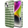 image:imageCasely iPhone 15 Plus Case  Weve Peaked  Aprs Ski Mountains  Compatible with MagSafe  Classic Ultra Slim DesignChecked Twice  Green Plaid