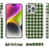 image:imageCasely iPhone 15 Plus Case  Weve Peaked  Aprs Ski Mountains  Compatible with MagSafe  Classic Ultra Slim DesignChecked Twice  Green Plaid