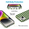 image:imageCasely iPhone 15 Plus Case  Weve Peaked  Aprs Ski Mountains  Compatible with MagSafe  Classic Ultra Slim DesignChecked Twice  Green Plaid