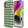 image:imageCasely iPhone 15 Plus Case  Weve Peaked  Aprs Ski Mountains  Compatible with MagSafe  Classic Ultra Slim DesignChecked Twice  Green Plaid