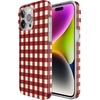 image:imageCasely iPhone 15 Plus Case  Weve Peaked  Aprs Ski Mountains  Compatible with MagSafe  Classic Ultra Slim DesignChecked Twice  Red Plaid