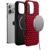 image:imageCasely iPhone 15 Pro Case  On the Dot  Maroon Polka Dot  Bold Protective Design  MagSafe Compatible Design