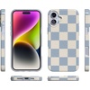 image:imageCasely iPhone 16 Case  Vibe Check  Pink Checkerboard  Compatible with MagSafe  Classic Ultra Slim DesignFit Check  Light Blue Checkerboard