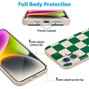 image:imageCasely iPhone 16 Case  Vibe Check  Pink Checkerboard  Compatible with MagSafe  Classic Ultra Slim DesignGreen Checkerboard  Fit Check