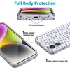 image:imageCasely iPhone 16 Case  Vibe Check  Pink Checkerboard  Compatible with MagSafe  Classic Ultra Slim DesignLovebug  Blue Hearts