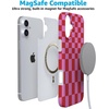 image:imageCasely iPhone 16 Case  Vibe Check  Pink Checkerboard  Compatible with MagSafe  Classic Ultra Slim DesignVibe Check  Pink Checkerboard