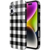 image:imageCasely iPhone 16 Plus Case  Blush Garden  Floral Doodle  Compatible with MagSafe  Classic Ultra Thin DesignCheck Me Out  Checkerboard