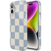 image:imageCasely iPhone 16 Plus Case  Blush Garden  Floral Doodle  Compatible with MagSafe  Classic Ultra Thin DesignFit Check  Light Blue Checkerboard