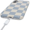 image:imageCasely iPhone 16 Plus Case  Blush Garden  Floral Doodle  Compatible with MagSafe  Classic Ultra Thin DesignFit Check  Light Blue Checkerboard