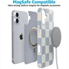 image:imageCasely iPhone 16 Plus Case  Blush Garden  Floral Doodle  Compatible with MagSafe  Classic Ultra Thin DesignFit Check  Light Blue Checkerboard
