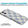 image:imageCasely iPhone 16 Plus Case  Blush Garden  Floral Doodle  Compatible with MagSafe  Classic Ultra Thin DesignFit Check  Light Blue Checkerboard