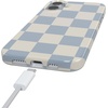 image:imageCasely iPhone 16 Plus Case  Blush Garden  Floral Doodle  Compatible with MagSafe  Classic Ultra Thin DesignFit Check  Light Blue Checkerboard