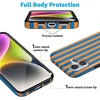 image:imageCasely iPhone 16 Plus Case  Blush Garden  Floral Doodle  Compatible with MagSafe  Classic Ultra Thin DesignGo New York  Blue  Orange Stripes