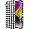 image:imageCasely iPhone 16 Plus Case  Blush Garden  Floral Doodle  Compatible with MagSafe  Classic Ultra Thin DesignHarlequin Salem Diamond  Black and White