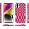 image:imageCasely iPhone 16 Plus Case  Blush Garden  Floral Doodle  Compatible with MagSafe  Classic Ultra Thin DesignVibe Check  Pink Checkerboard