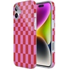image:imageCasely iPhone 16 Plus Case  Blush Garden  Floral Doodle  Compatible with MagSafe  Classic Ultra Thin DesignVibe Check  Pink Checkerboard