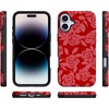 image:imageCasely iPhone 16 Plus Case  Final Rose  Red amp Pink Floral  Bold Protective Design  MagSafe Compatible Design