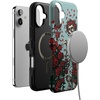 image:imageCasely iPhone 16 Plus Case  Forever Grateful  Grateful Dead Skeleton Floral  Bold Protective Design  Compatible with MagSafe