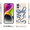 image:imageCasely iPhone 16 Plus Case  Into the Wild  White Snow Leopard  Compatible with MagSafe  Classic Ultra Slim DesignHeartstrings  Blue Bow