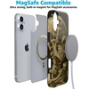 image:imageCasely iPhone 16 Plus Case  Into the Wild  White Snow Leopard  Compatible with MagSafe  Classic Ultra Slim DesignVan Gogh  Skull of a Skeleton with Burning Cig