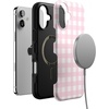 image:imageCasely iPhone 16 Plus Case  Pink Plaid  Sunday Best  Bold Protective Design  Compatible with MagSafe