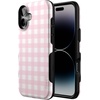 image:imageCasely iPhone 16 Plus Case  Pink Plaid  Sunday Best  Bold Protective Design  Compatible with MagSafe