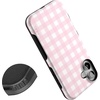 image:imageCasely iPhone 16 Plus Case  Pink Plaid  Sunday Best  Bold Protective Design  Compatible with MagSafe