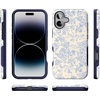 image:imageCasely iPhone 16 Plus Case  Secret Garden  Mixed Floral  Bold Protective Design  Compatible with MagSafeCupids Canvas  Periwinkle Floral