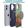 image:imageCasely iPhone 16 Plus Case  Secret Garden  Mixed Floral  Bold Protective Design  Compatible with MagSafeEndless Peaks  Colorblock Mountain