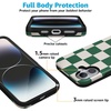 image:imageCasely iPhone 16 Plus Case  Secret Garden  Mixed Floral  Bold Protective Design  Compatible with MagSafeFit Check  Green Checkerboard