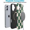 image:imageCasely iPhone 16 Plus Case  Secret Garden  Mixed Floral  Bold Protective Design  Compatible with MagSafeFit Check  Green Checkerboard