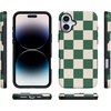 image:imageCasely iPhone 16 Plus Case  Secret Garden  Mixed Floral  Bold Protective Design  Compatible with MagSafeFit Check  Green Checkerboard
