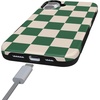 image:imageCasely iPhone 16 Plus Case  Secret Garden  Mixed Floral  Bold Protective Design  Compatible with MagSafeFit Check  Green Checkerboard