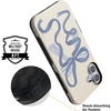 image:imageCasely iPhone 16 Plus Case  Secret Garden  Mixed Floral  Bold Protective Design  Compatible with MagSafeHeartstrings  Blue Bow