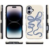 image:imageCasely iPhone 16 Plus Case  Secret Garden  Mixed Floral  Bold Protective Design  Compatible with MagSafeHeartstrings  Blue Bow
