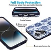 image:imageCasely iPhone 16 Plus Case  Secret Garden  Mixed Floral  Bold Protective Design  Compatible with MagSafeRose to Fame  Blue  White Rose Floral