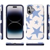 image:imageCasely iPhone 16 Plus Case  Secret Garden  Mixed Floral  Bold Protective Design  Compatible with MagSafeStars Align  Blue  White Stars