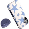 image:imageCasely iPhone 16 Plus Case  Secret Garden  Mixed Floral  Bold Protective Design  Compatible with MagSafeStars Align  Blue  White Stars