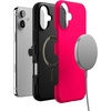 image:imageCasely iPhone 16 Plus Case  Secret Garden  Mixed Floral  Bold Protective Design  Compatible with MagSafeThink Pink  Solid Neon Pink